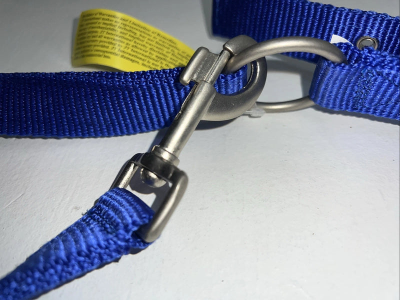 New Tough 1 Blue Nylon Satin Hardware Full Horse Halter #50-2031 3C-13