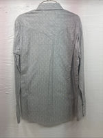 New Men’s Champion Western Gray Long Sleeve Pearl Snap Shirt 15.5 Medium V-60