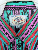 New Women’s Country Charmers Multicolor Long Sleeve Pearl Snap XL II-57