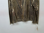 New Women’s 1849 Authentic Ranchwear Gold Half Zip Western Show Shirt XL UU-39