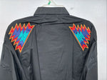 New Women’s Wrangler Black Designed Long Sleeve Button Up Large MM-124
