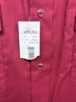 New Men’s White Horse Burgundy Short Sleeve Pearl Snap Large CC-44
