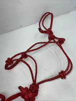New Tough Red 1 Poly Rope Halter And 8” Lead Rope #50-1010 G-505