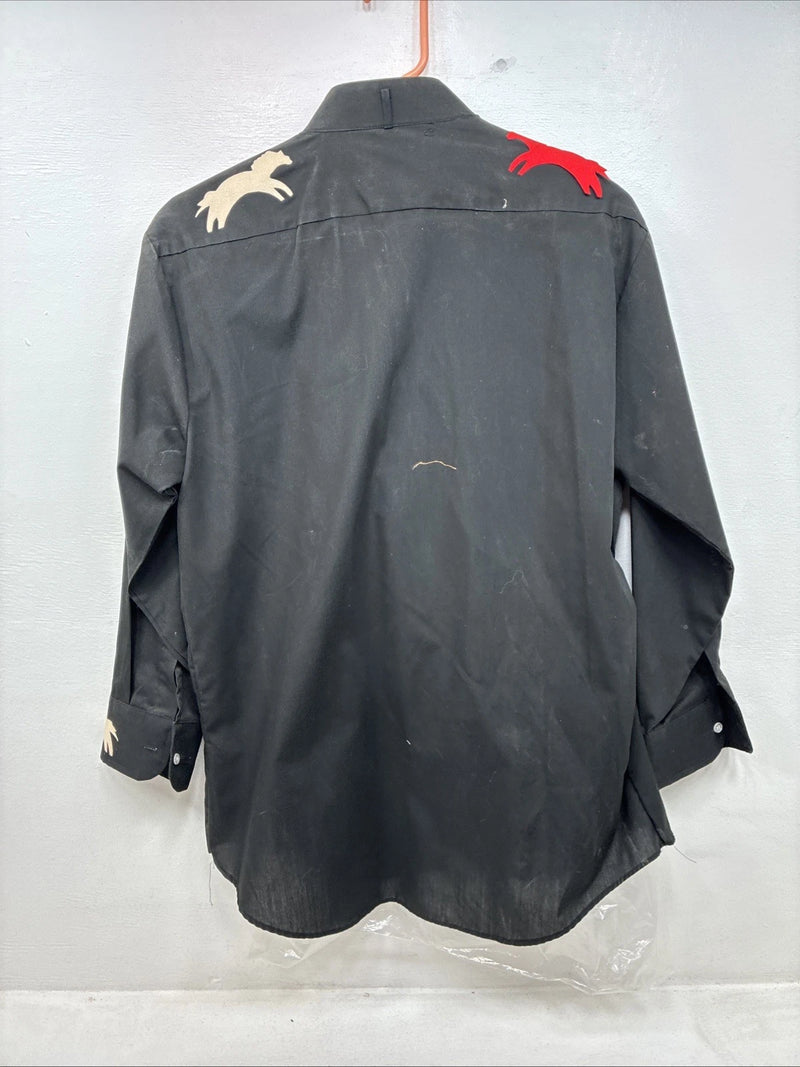 New Women’s Westwater Black Design Button Up Long Sleeve Medium MM-75