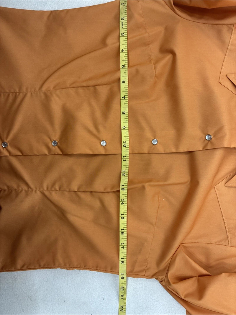 New Women’s Panhandle Slim Orange Long Sleeve Pearl Snap Size 14 KK-117
