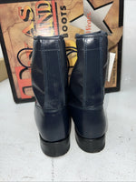 New Women’s Navy Lace Up Texas Brand Cowboy Boots. 4445 7 M. 18-100