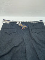 New Vintage Gray Circle S Polyester Pants #CP4776 XX-75