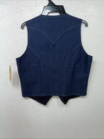 New Dickson Jenkins Blue Denim Vest Medium #7080 UU-38