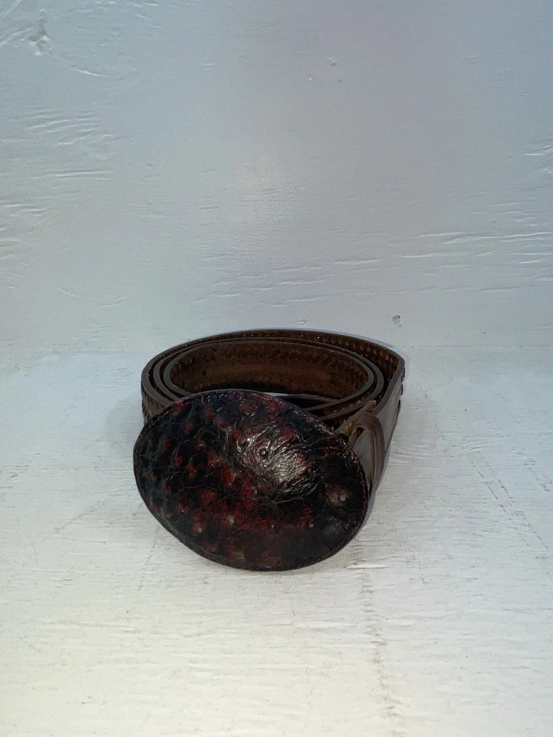 New Brown Genuine Leather Weaved 48” Belt NN-145