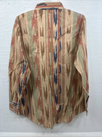 New Men’s ELY Cattleman Multicolor Camo Long Sleeve Pearl Snap 16.5 Large T-56
