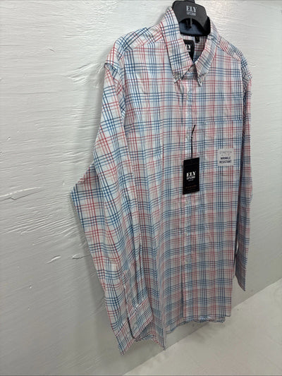 New Men’s ELY Cattleman Multicolor Stripe Long Sleeve Pearl Snap Large CC-20