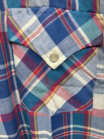 New Men’s ELY Cattleman Multicolor Plaid Short Sleeve Pearl Snap XL Short T-30