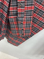 New Kids Panhandle Slim Red Plaid Long Sleeve Pearl Snap Size 10 CC-96