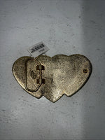 New Women’s Double S 3 Heart Gold Belt Buckle. 37043 A-104