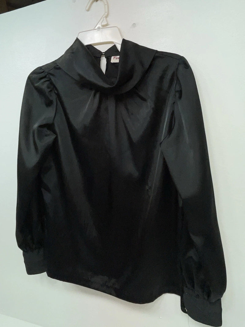 New Women’s Black Fire Islander Long Sleeve Shirt M #17463 3B-23