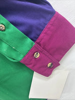 New Men’s San Angelo Multicolor Design Long Sleeve Button Up Large V-76