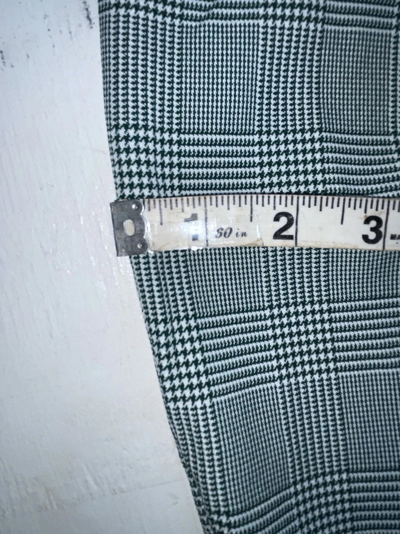 New Vintage Green Plaid Panhandle Slim Polyester Pants #1218 NN-152