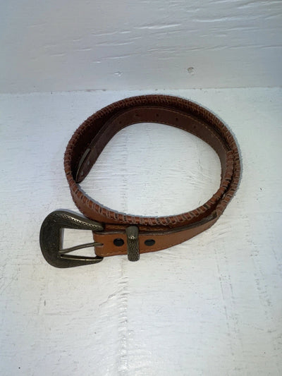 New Brown Genuine Leather Dingo Weaved 28” Belt #4591 JJ-109