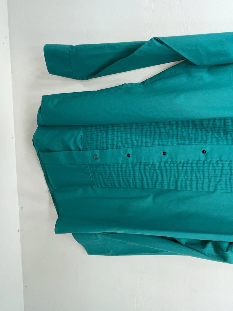 New Women’s Green Chaplin Long Sleeve Button Up Shirt M 3B-45