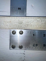 New White Genuine Leather Acme Tooled 28” Belt #5022 JJ-157