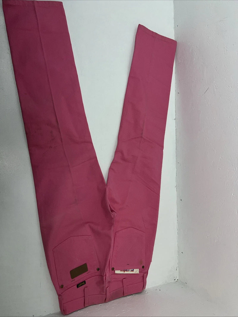 New Women’s Pink Wrangler Cowboy Cut Pro Rodeo Denim Jeans. 7x32 O-11