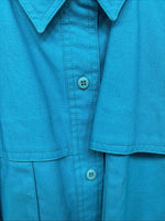 New Women’s San Angelo Blue Long Sleeve Button Up Medium MM-93