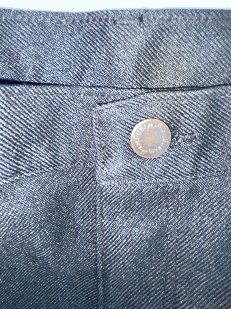 New Vintage Black Wrangler Polyester Pants #828K ZZ-34