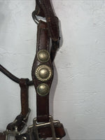 New Circle S Leather Yearling Show Halter Silver Buckles 3C-14