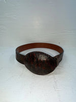 New Brown Genuine Leather Double S Tooled Fish 26” Belt #3012802 JJ-145