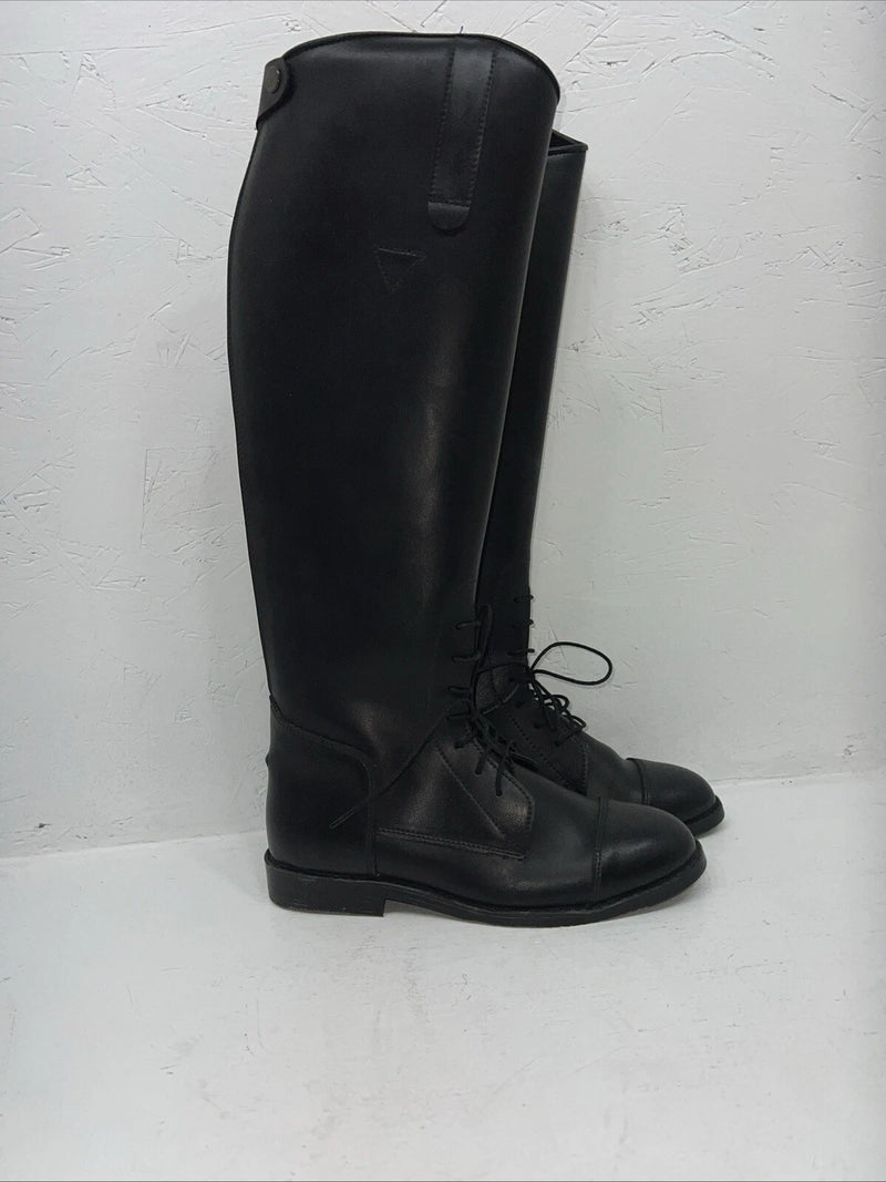 New Women’s Black Comfort Rider English Boots. 8 W. 12-52