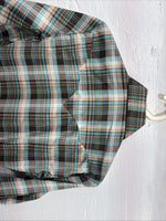 New Kids Panhandle Slim Multicolor Plaid Long Sleeve Pearl Snap Size 10 CC-84