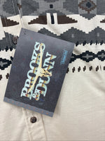 New Women’s Brooks & Dunn Tan Gray Long Sleeve Button Up Size Small TT-101