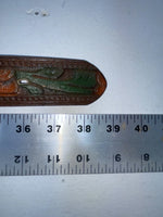 New Brown Genuine Leather Tooled 34” Belt Z-95