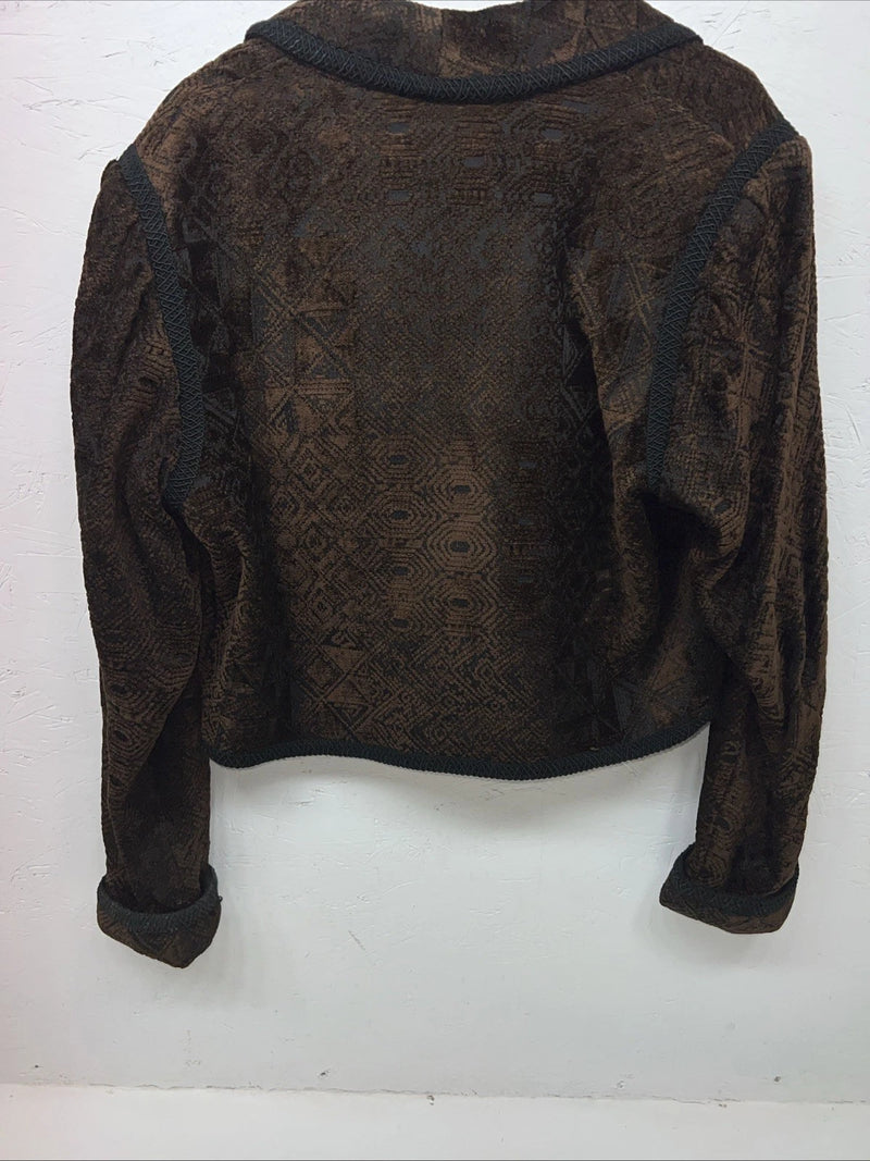 New Women’s Longhorn Brown Western Short Jacket L #5464 3C-48