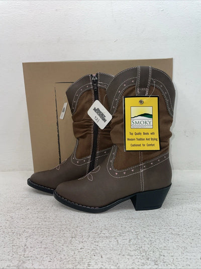 New Kids Brown Smoky Mountain Cowboy Boots. 1122 C 12.5 12 1/2. 23-11