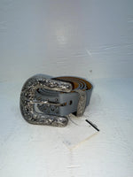 New Blue Genuine Leather 3D Silver Bling 38” Belt #667 JJ-80 