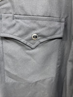 New Men’s ELY diamond Black Western Eagle Long Sleeve Pearls Snap 2XL F-67 