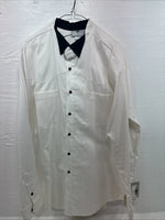 New Men’s Cowboy Threads White Black Long Sleeve Button Up Large V-98