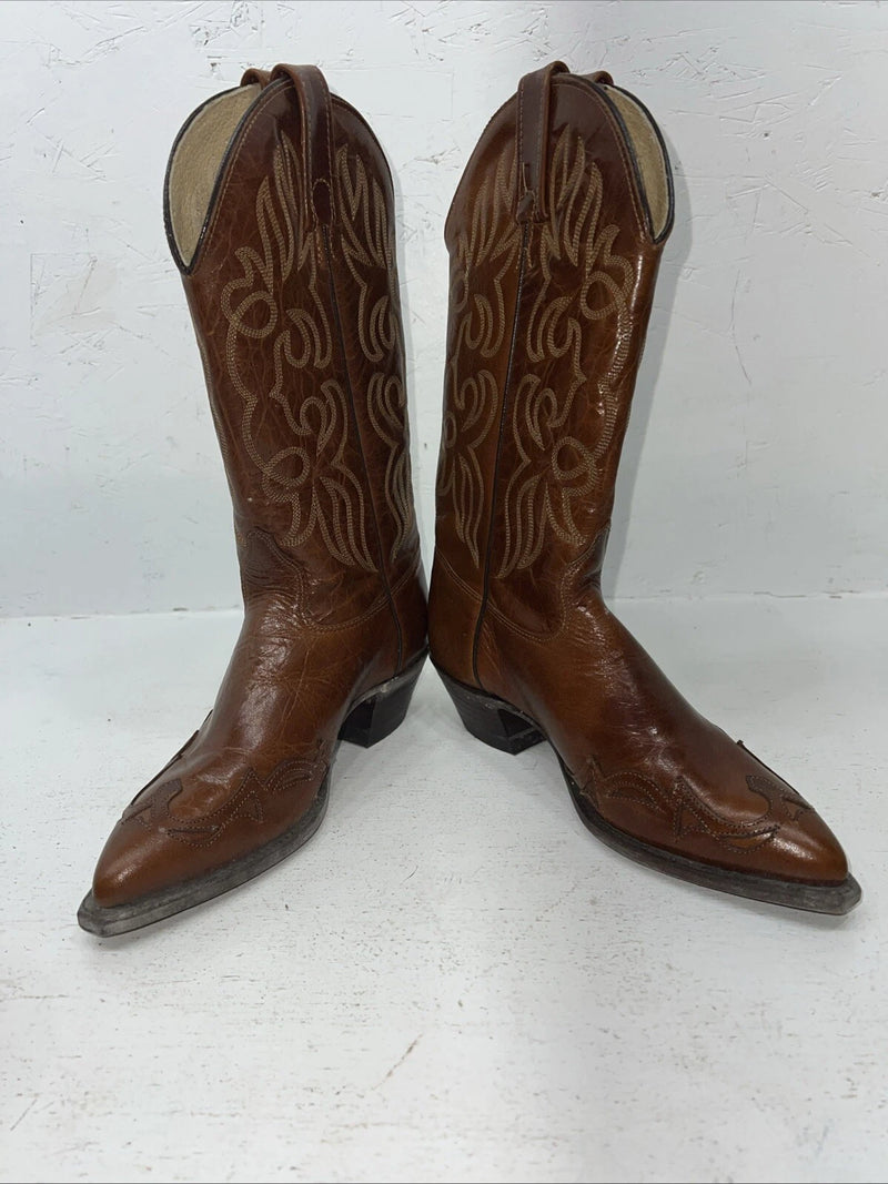 New Women’s Brown J. Chisholm Cowboy Boots. D 874 6.5 6 1/2 M. 19-122