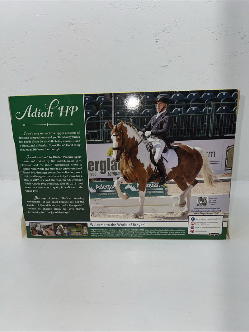 New In Box Bryer Paint Friesian Sport Horse Adiah HP. #1830 R-1