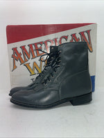 New Men’s Gray Lace Up American West Cowboy Boots. 6999 12 E W. 9-57