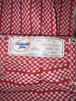 New But Age Red Checkered Panhandle Slim Polyester Pants #8042 VV-70
