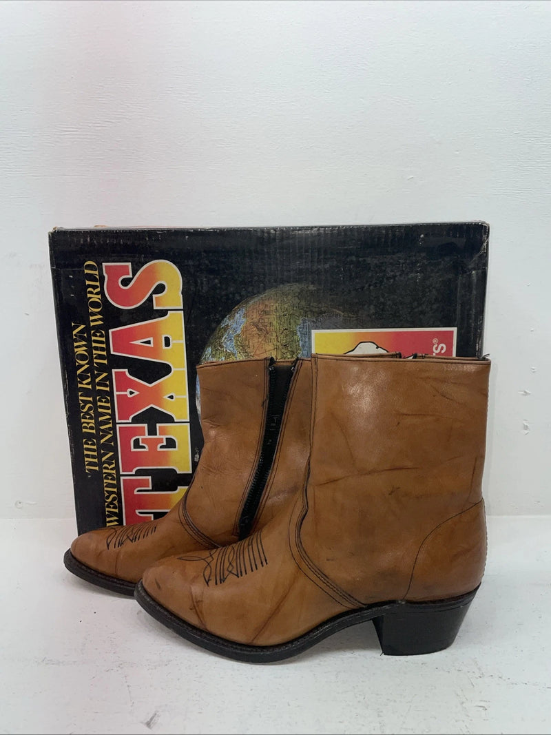 New Men’s Brown Texas Brand Cowboy Boots. M  354 10 D. 6-55