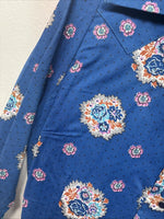 New Women’s Tem Tex Blue Design Long Sleeve Pearl Snap Size 30 KK-25