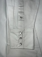 New Men’s White Cumberland Outfitters Pearl Snap Long Sleeve Shirt. Medium I-35
