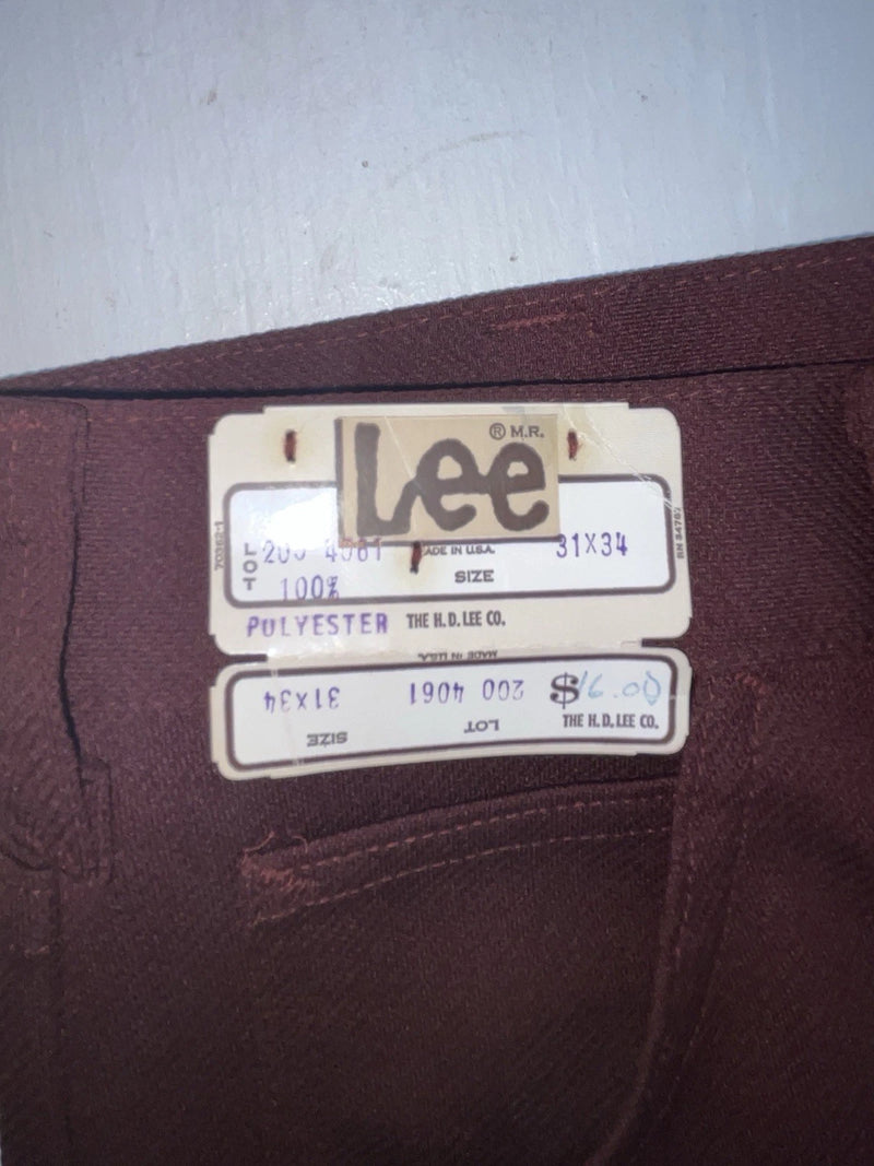 New Vintage Red Lee Polyester Pants #2004081 OO-48