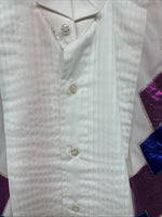 New Women’s Broadway White Designed Long Sleeve Button Up Size Small YY-127