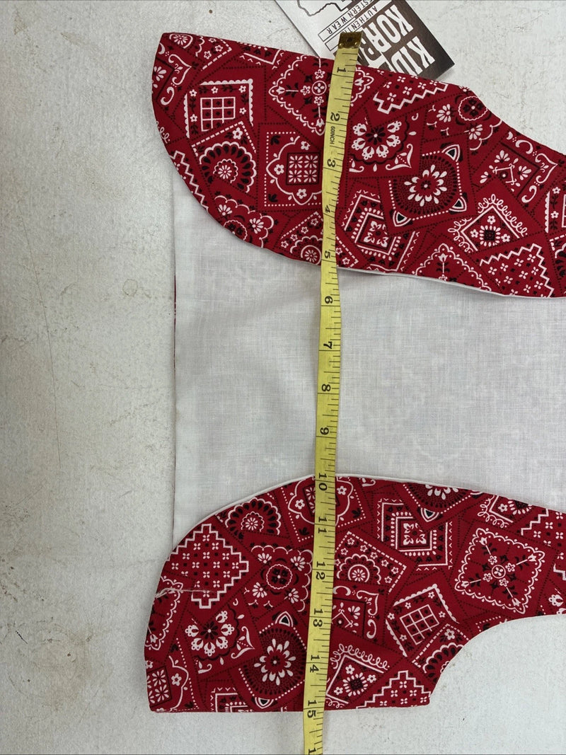 New Kids Kiddie Korral Red Western Design Sleeveless Vest Size Large YY-35
