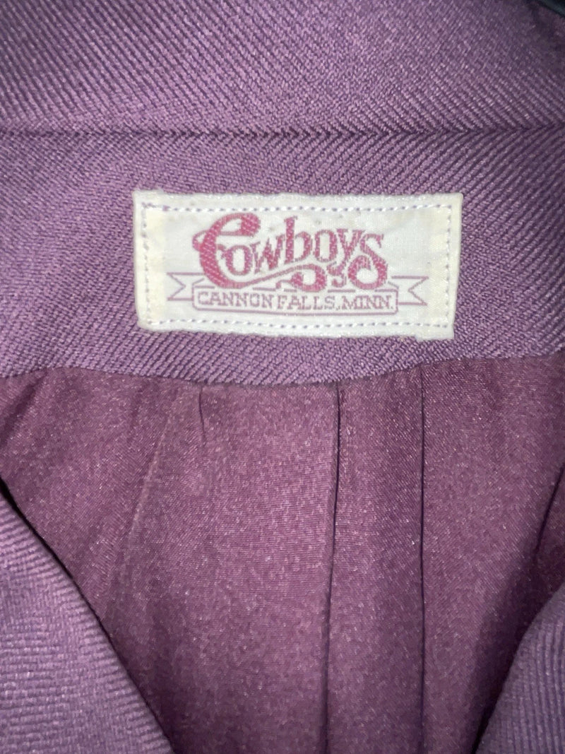 New Women’s Purple Cowboys Long Sleev Button Up Shirt S 3B-117