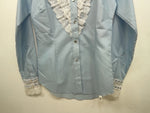 New Women’s Blue H Bar C Long Sleeve Button Up Shirt 3B-97
